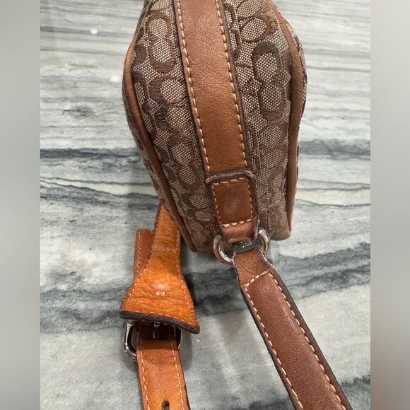 COACH Crossbody Bag 6341 Mini Signature Canvas Leather Brown - Picture 4 of 9